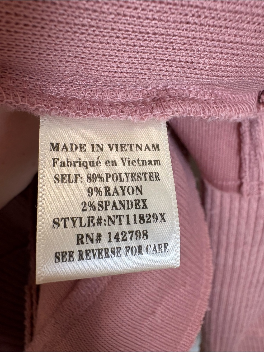 New in by Very J Boutique Pink Ribbed Knit Hoodie - Picture 4 of 5